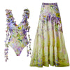 Garden vibe one piece with cover up swimsuit