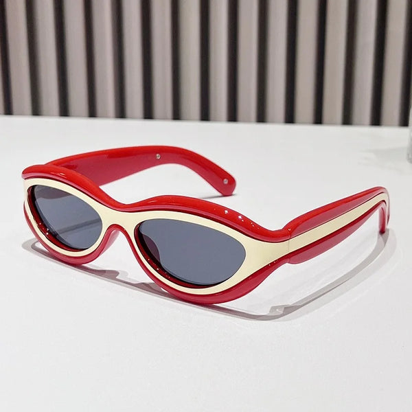 New Fashion Oval Cat Eye Sunglasses - Sexikinis Swim
