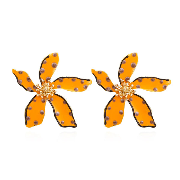 Sweet Big Flower Stud Earrings - Sexikinis Swim