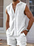 New men's casual sleeveless beach shorts sets