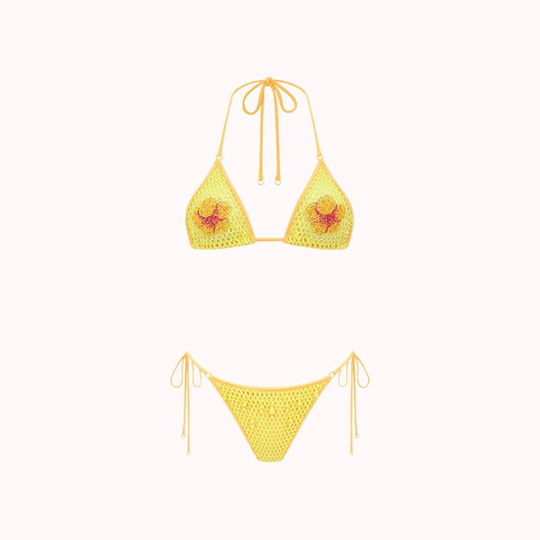 Tropical sally three piece Swimsuit