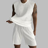 Summer Izzy Pleated Sleeveless Tank men beach shorts set