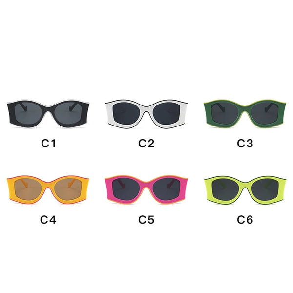 Colorful oversizedretro Sunglasses - Sexikinis Swim