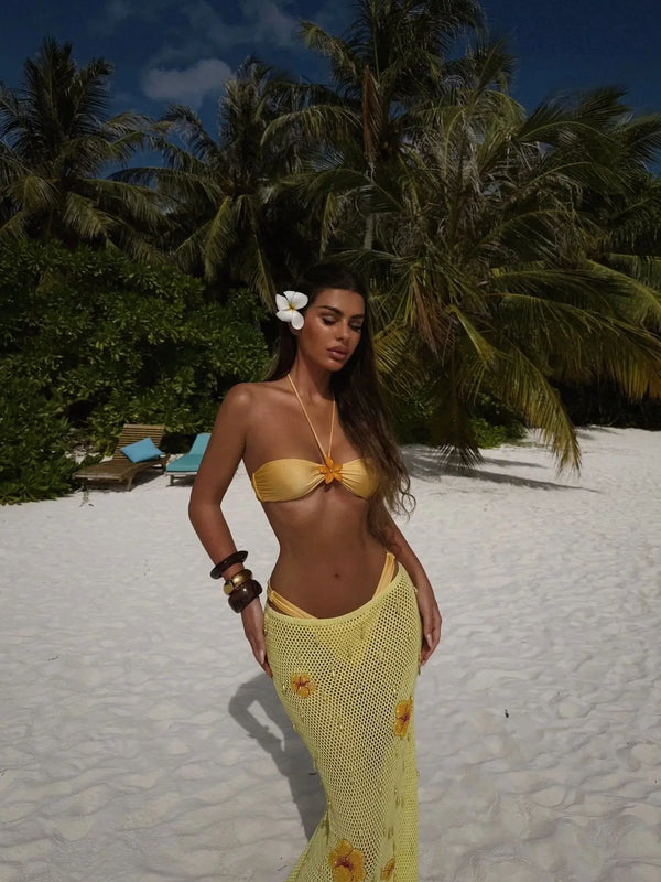 Tropical sally three piece Swimsuit