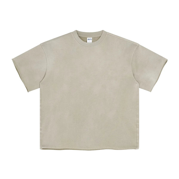 Beige t-shirt on a white background