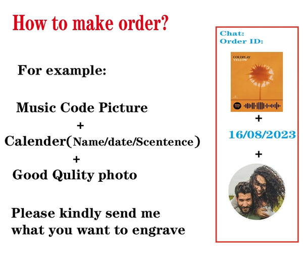 Calendar Custom Photo KeyChain Spotify Code Stainless Personalized Date Engraved Musical Memorial Gift - Sexikinis Swim