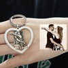 Personalized Couple Engraved Photo key chain Jewelry Gift