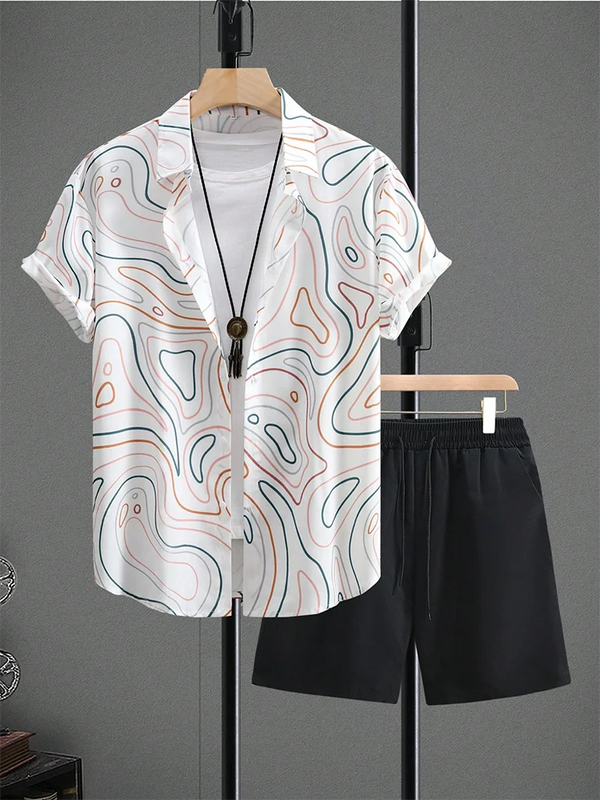 Resort wear Luxury Style Men's Short-sleeved outfit