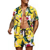 Floral Hawaiian two piece beach set