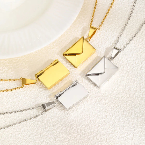 Envelope Photo Custom Stainless Steel Gift Jewelry Necklace
