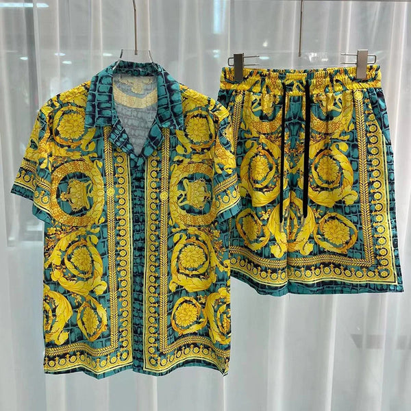 Vintage Luxury two piece beach shorts set - Sexikinis Swim