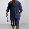 Men Casual Knitted Two Piece Shorts Summer set