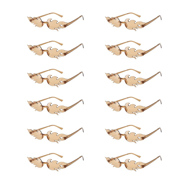 12 PCSFlame Shaped Sunglasses