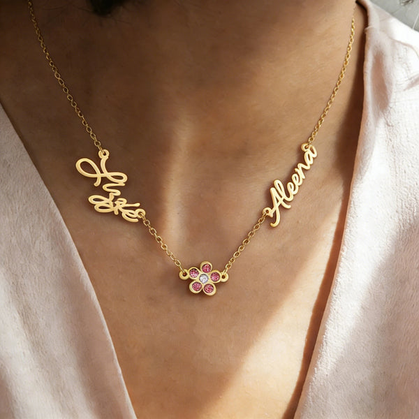 Custom Multiple Names Necklace for Women Stainless Steel Jewelry