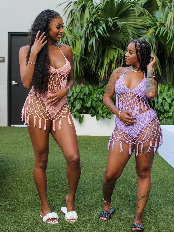 Adogirl Summer BeachCrochet two piece swimsuit - Sexikinis Swim