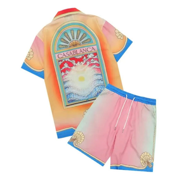 Men two piece luxury trendy summer fashion sets