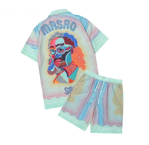 Men two piece luxury trendy summer fashion sets