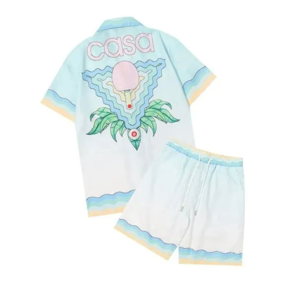 Men two piece luxury trendy summer fashion sets