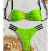 Lime green two piece swimsuit