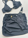 Classy cut-out two piece swimsuit with cover up