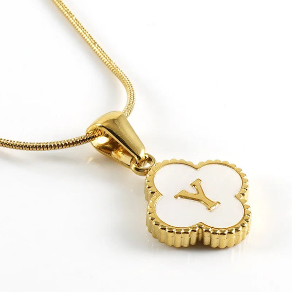 Lucky Clover Stainless Steel Pendant Necklace - Sexikinis Swim