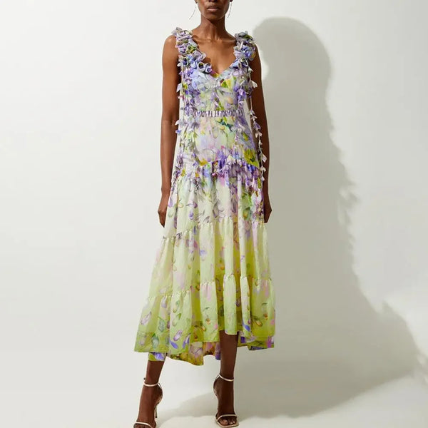 Garden vibe one piece with cover up swimsuit
