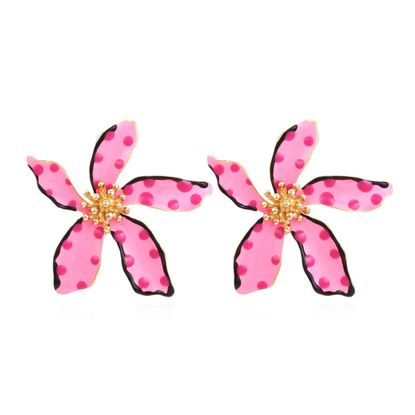Sweet Big Flower Stud Earrings - Sexikinis Swim