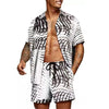 Floral Hawaiian two piece beach set