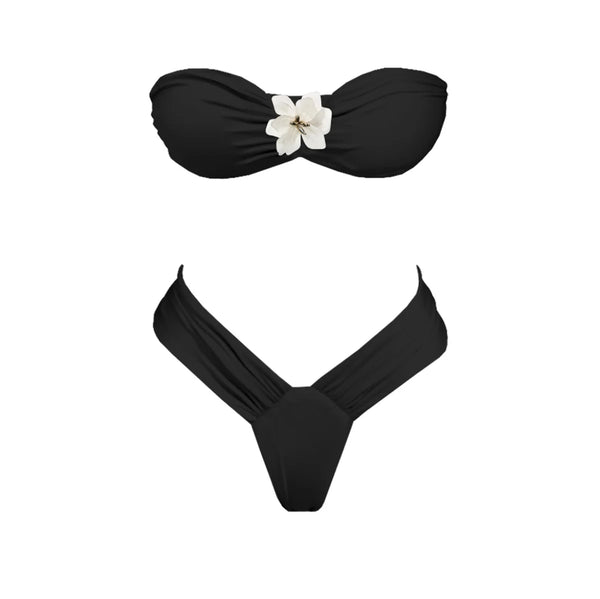 Nitty flower two piece swimsuit with Mini Skirt