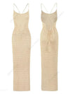 Comfortable & trendy KnittedCut Out Tassel Spaghetti Strap Bodycon Cover up