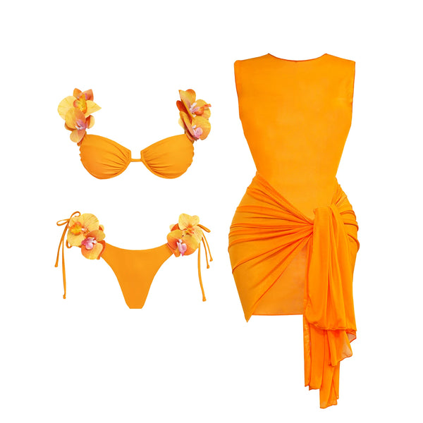 Zen Flower three piece swimsuit