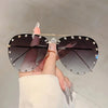 Women's sunglasses, classic semi-rimless design
