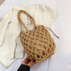 Mesh Rope Knitted Bucket Shoulder Bag