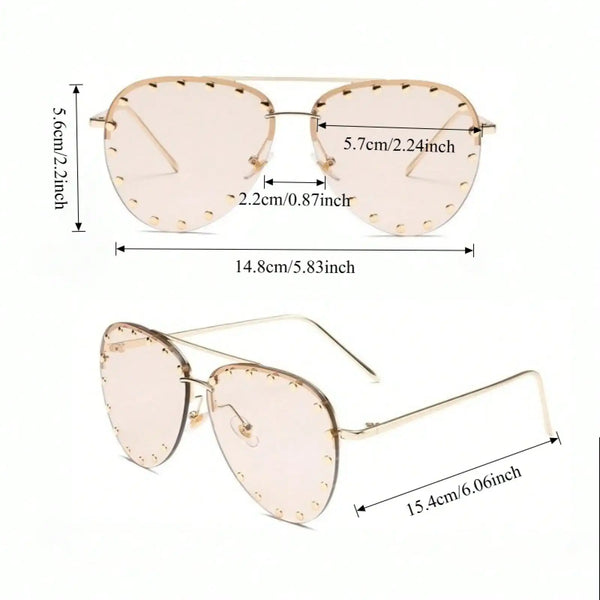 Women's sunglasses, classic semi-rimless design
