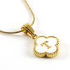Lucky Clover Stainless Steel Pendant Necklace - Sexikinis Swim