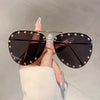 Women's sunglasses, classic semi-rimless design