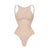 Beige bodysuit with thin straps on a white background
