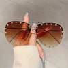 Women's sunglasses, classic semi-rimless design