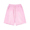 Pink shorts on a white background