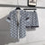 Men's Casual 2-Piece Shirt and Shorts Set, Plus Size Letter Print Button Down Vacation Outfit