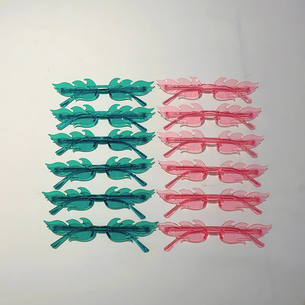 12 PCSFlame Shaped Sunglasses