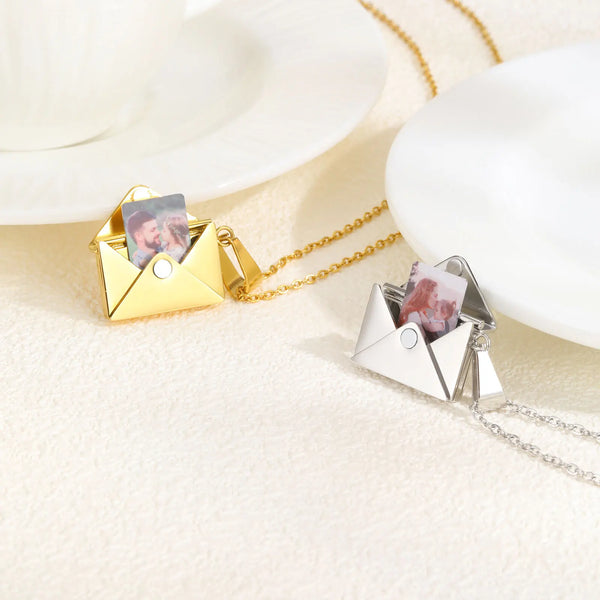 Envelope Photo Custom Stainless Steel Gift Jewelry Necklace