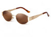 Retro Metal Frame Oval Sunglasses - Sexikinis Swim