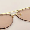 Women's sunglasses, classic semi-rimless design